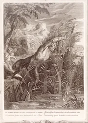 Pan Achtervolgt Syrinx: Zij wordt Veranderd in een Riet, 1731